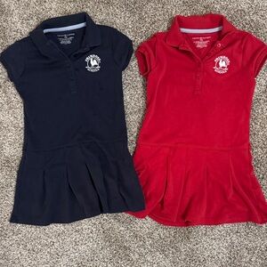 Primrose Navy and Red Kids Polo Dresses